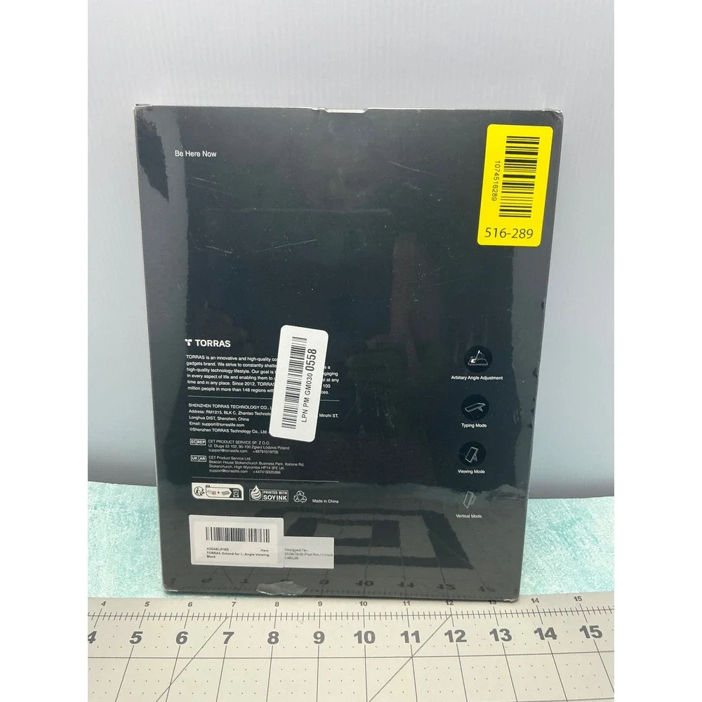 Torras Ostand iPad Pro 11 inch Case 2024 2022 Black Adjustable Kickstand Cover